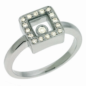 0.16 ctw. WHITE GOLD DIAMOND MOTION RING D3969WG