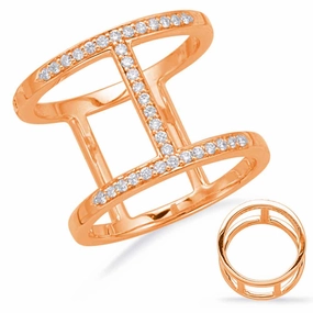 0.24 ctw. ROSE GOLD DIAMOND FASHION RING D4596RG