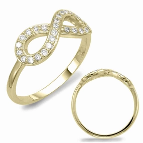 0.26 ctw. YELLOW GOLD INFINITY SIGN RING D4357YG