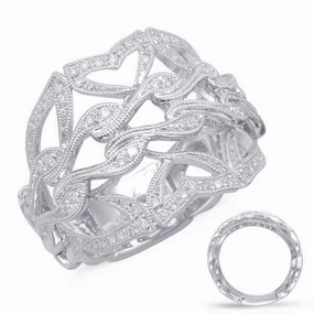 0.32 ctw. WHITE GOLD DIAMOND FASHION RING D4579WG
