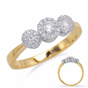 0.36 ctw. YELLOW & WHITE GOLD DIAMOND FASHION RING D4243YW