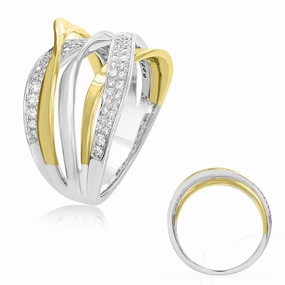 0.37 ctw. YELLOW & WHITE DIAMOND FASHION RING D4484YW