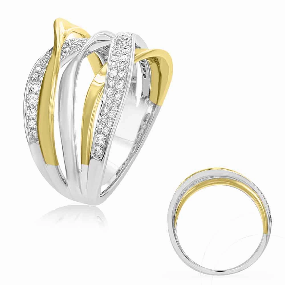 0.37 ctw. YELLOW & WHITE DIAMOND FASHION RING D4484YW
