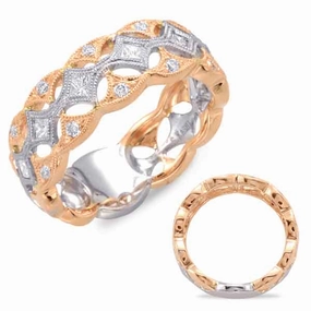 0.42 ctw. WHITE & ROSE GOLD PAVE BAND D4415RW
