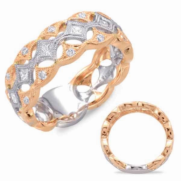 0.42 ctw. WHITE & ROSE GOLD PAVE BAND D4415RW