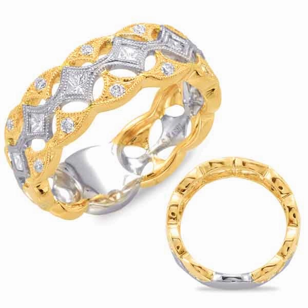 0.42 ctw. WHITE & YELLOW GOLD PAVE BAND D4415YW