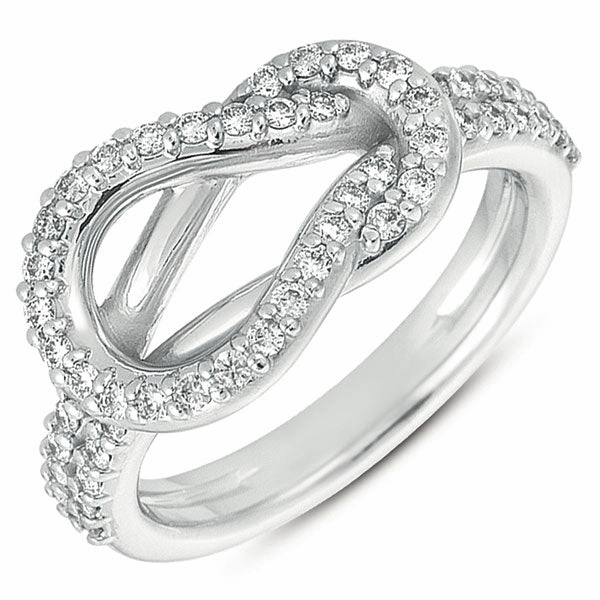 0.45 ctw. WHITE GOLD LOVE KNOT RING D4156WG