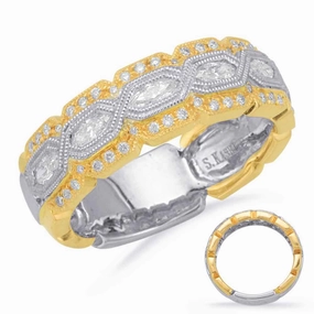 0.45 ctw. YELLOW & WHITE GOLD DIAMOND FASHION RING D4536YW