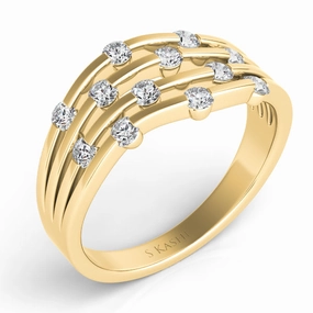 0.46 ctw. YELLOW GOLD DIAMOND FASHION RING D3922YG
