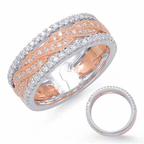 0.47 ctw. ROSE & WHITE GOLD DIAMOND FASHION RING D4528RW