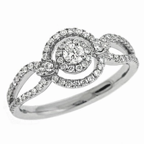 0.47 ctw. WHITE GOLD DIAMOND RING D4036WG