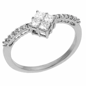 0.49 ctw. WHITE GOLD DIAMOND RING D3783WG