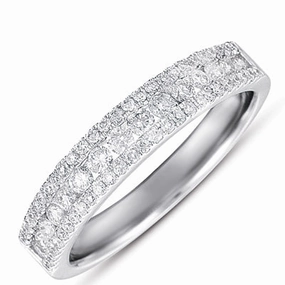 0.52 ctw. WHITE GOLD PAVE DIAMOND RING D4174WG