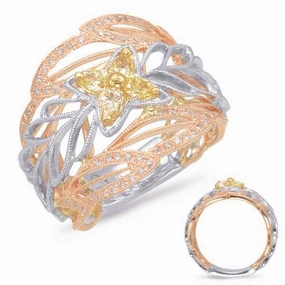 0.55 ctw. ROSE & YELLOW & WHITE GOLD FASHION RING D4584RYW