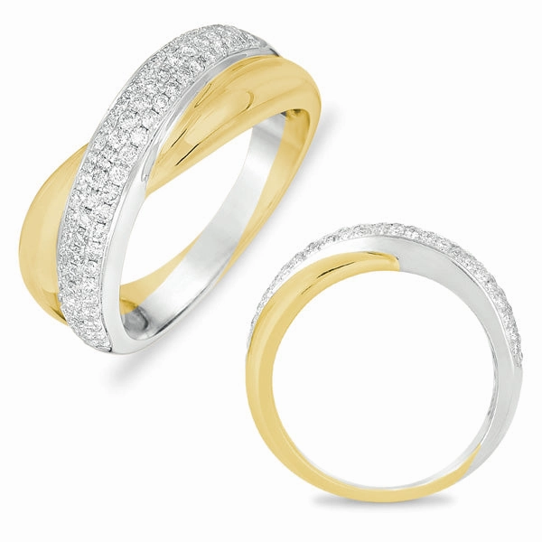 0.57 ctw. WHITE & YELLOW GOLD RING D4259YW