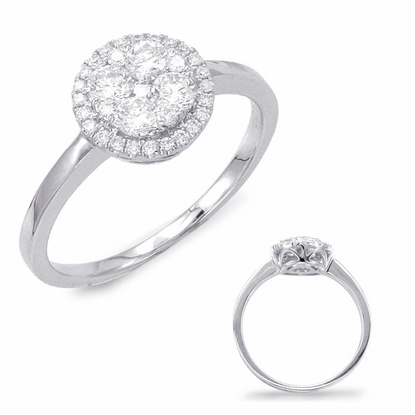 0.58 ctw. WHITE GOLD DIAMOND FASHION RING D4360WG