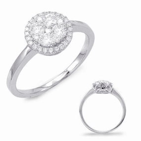0.58 ctw. WHITE GOLD DIAMOND FASHION RING D4360WG