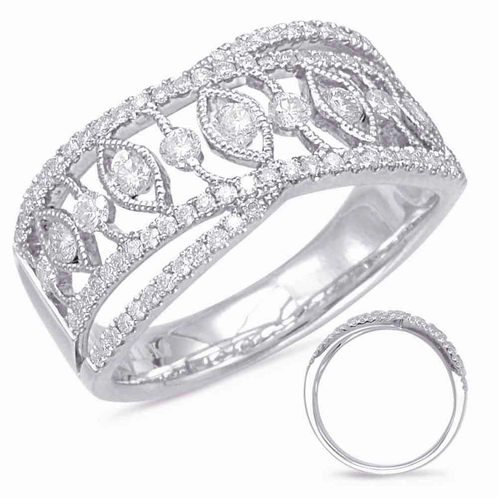 0.62 ctw. WHITE GOLD DIAMOND FASHION RING D4568WG
