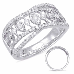 0.62 ctw. WHITE GOLD DIAMOND FASHION RING D4568WG