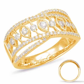 0.62 ctw. YELLOW GOLD DIAMOND FASHION RING D4568YG