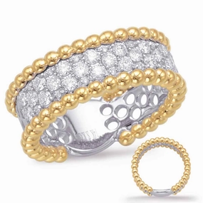 0.64 ctw. YELLOW & WHITE GOLD DIAMOND FASHION RING D4466YW