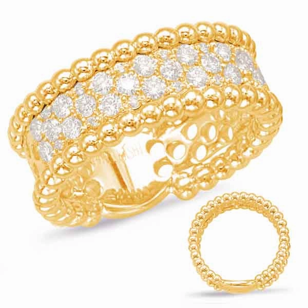 0.64 ctw. YELLOW GOLD DIAMOND FASHION RING D4466YG