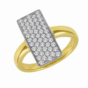0.65 ctw. YELLOW & WHITE GOLD DIAMOND FASHION RING D3940YW