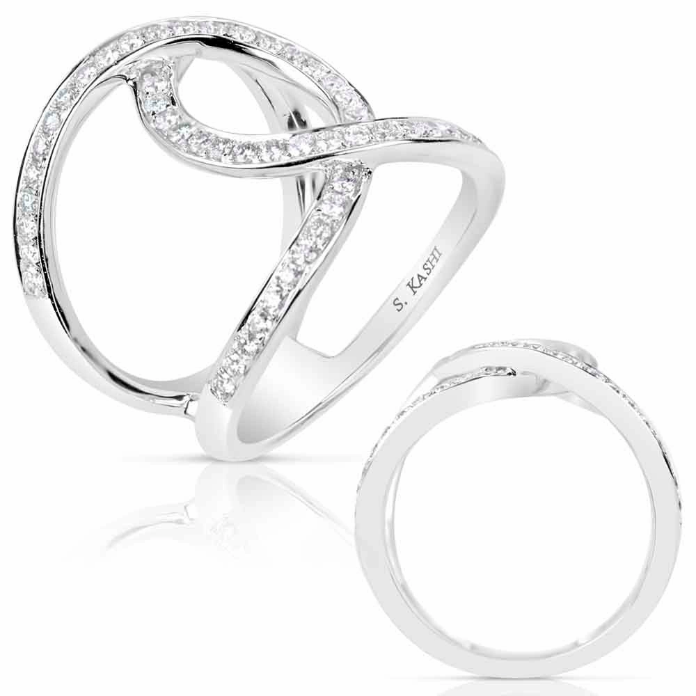 0.66 ctw. WHITE GOLD DIAMOND FASHION RING D4463WG