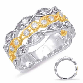 0.66 ctw. YELLOW & WHITE GOLD DIAMOND FASHION RING D4578YW