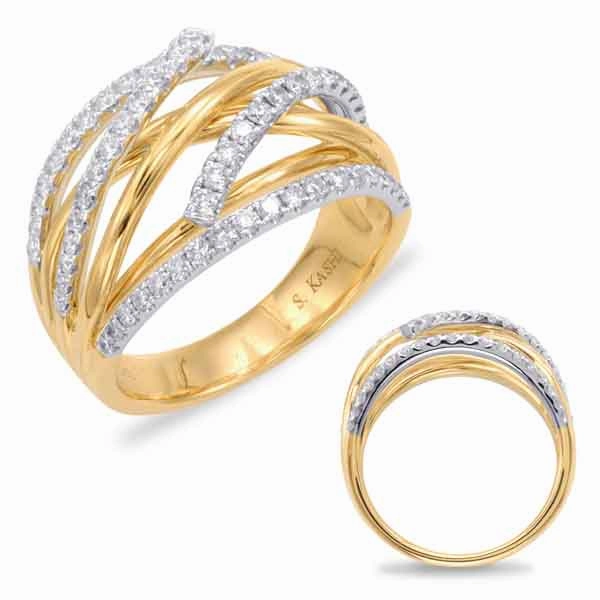 0.66 ctw. YELLOW & WHITE GOLD FASHION RING D4383YW