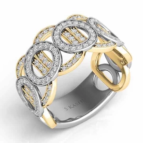 0.68 ctw. YELLOW & WHITE GOLD DIAMOND FASHION RING D4196YW