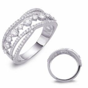 0.69 ctw. WHITE GOLD DIAMOND FASHION RING D4435WG