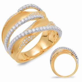 0.69 ctw. YELLOW & WHITE GOLD FASHION RING D4365YW