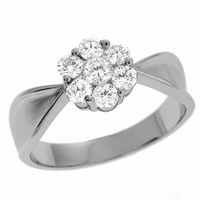 0.70 ctw. WHITE GOLD DIAMOND RING D3993WG