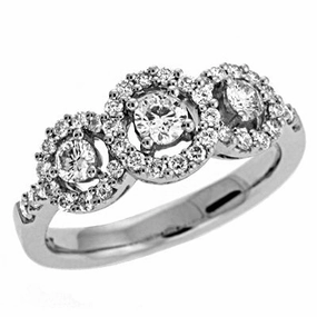0.71 ctw. WHITE GOLD DIAMOND RING D3952WG