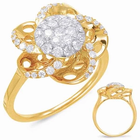 0.71 ctw. YELLOW & WHITE GOLD DIAMOND FASHION RING D4539YW