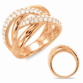 0.72 ctw. ROSE GOLD DIAMOND FASHION RING D4418RG