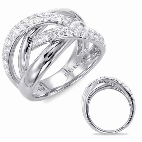 0.72 ctw. WHITE GOLD DIAMOND FASHION RING D4418WG