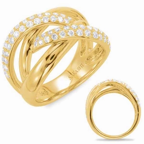 0.72 ctw. YELLOW GOLD DIAMOND FASHION RING D4418YG