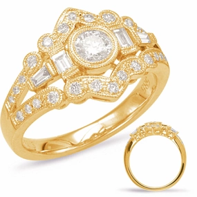0.72 ctw. YELLOW GOLD DIAMOND FASHION RING D4544YG