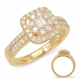 0.72 ctw. YELLOW GOLD DIAMOND RING D3889YG
