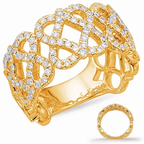 0.76 ctw. YELLOW GOLD DIAMOND FASHION RING D4597YG