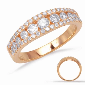 0.78 ctw. ROSE GOLD WEDDING BAND D4253RG