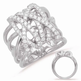0.81 ctw. WHITE GOLD DIAMOND FASHION RING D4601WG