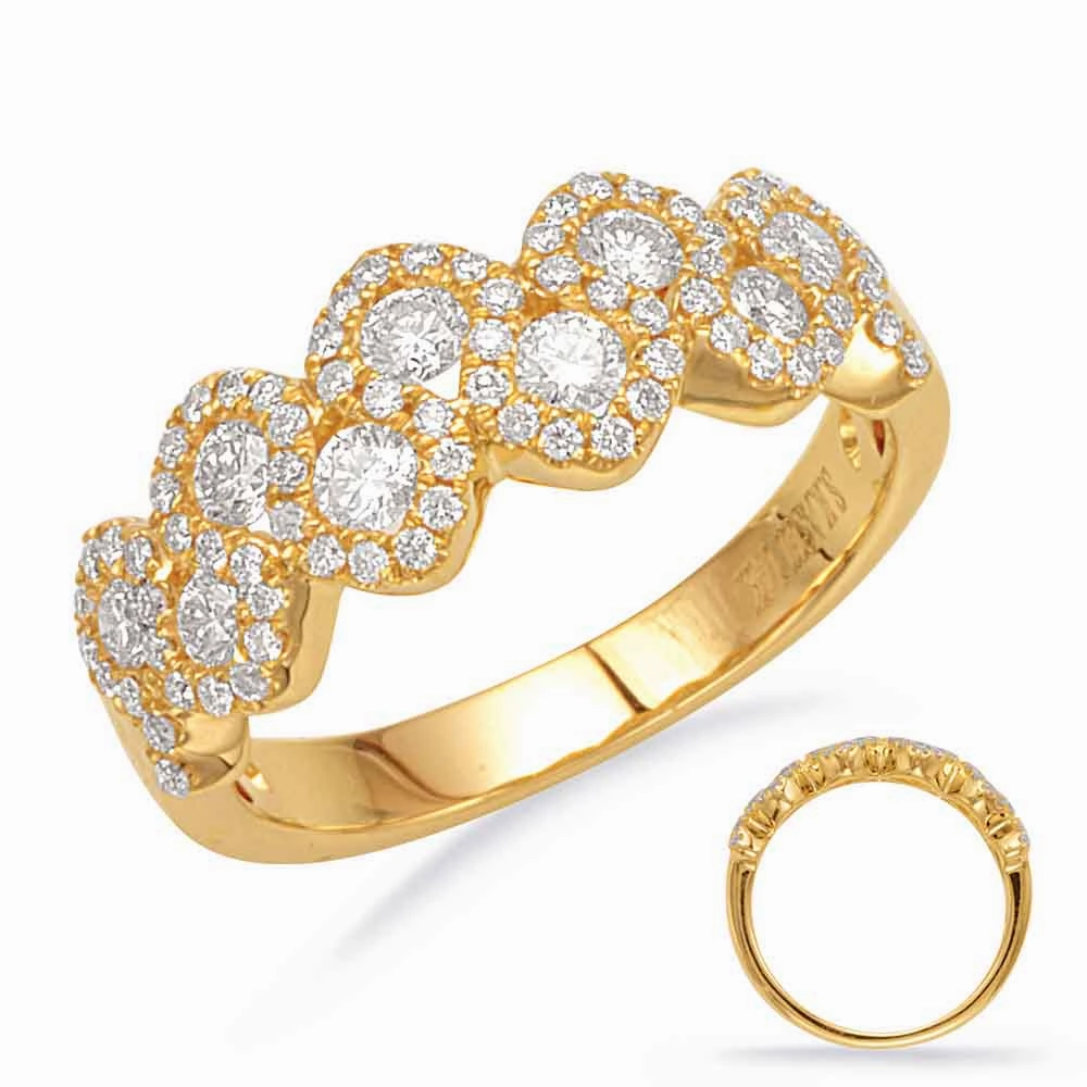0.82 ctw. YELLOW GOLD DIAMOND FASHION RING D4268YG