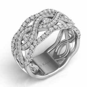 0.83 ctw. WHITE GOLD DIAMOND FASHION RING D4195WG