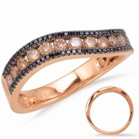 0.85 ctw. ROSE GOLD & BLACK DIAMOND BAND D4169BLRG