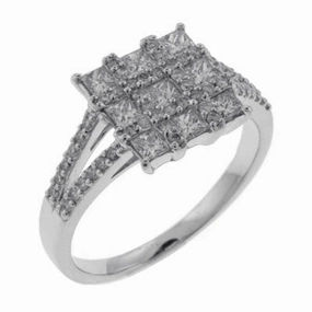 0.85 ctw. WHITE GOLD DIAMOND RING D4003WG