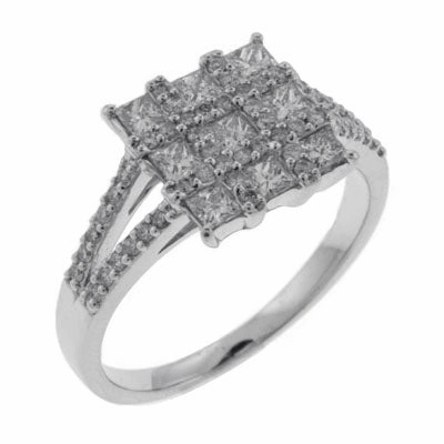 0.85 ctw. WHITE GOLD DIAMOND RING D4003WG