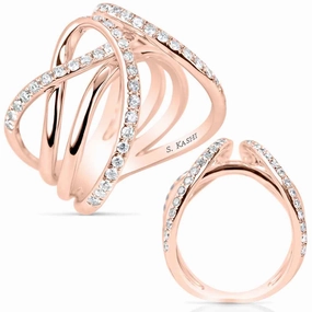 0.86 ctw. ROSE GOLD DIAMOND FASHION RING D4455RG